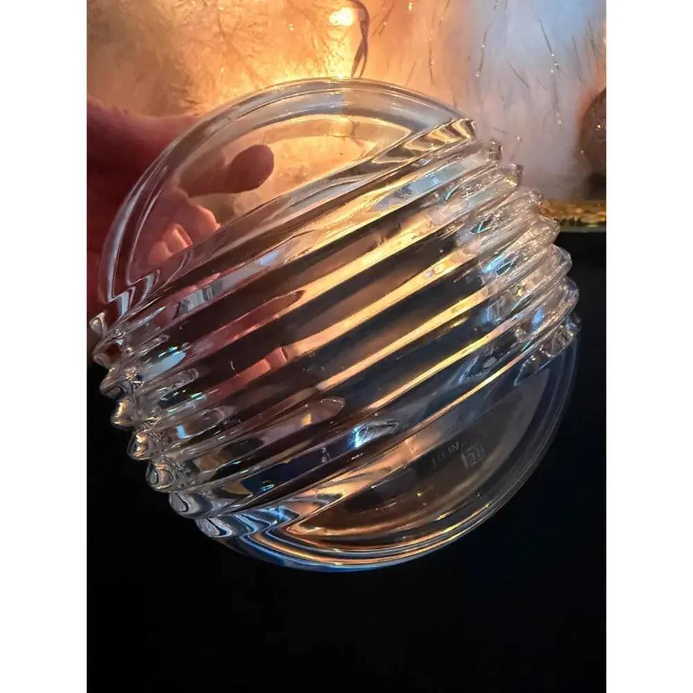 Tiffany & Co Crystal Swirl Centerpiece Bowl 6.5” Monogram HJP